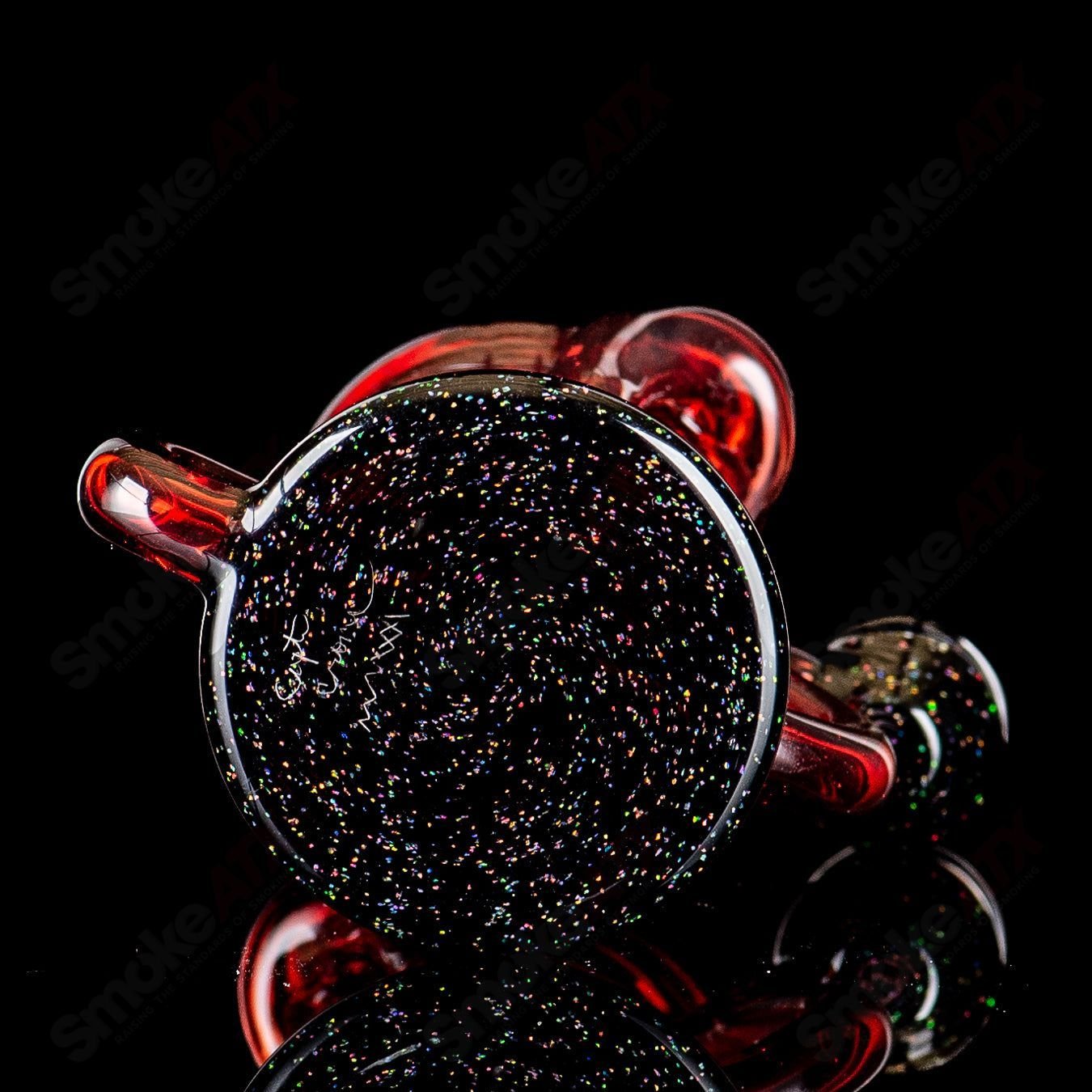 1 Pomegranate & Black Crushed Opal Mini Recyler Captn Chronic - Smoke ATX