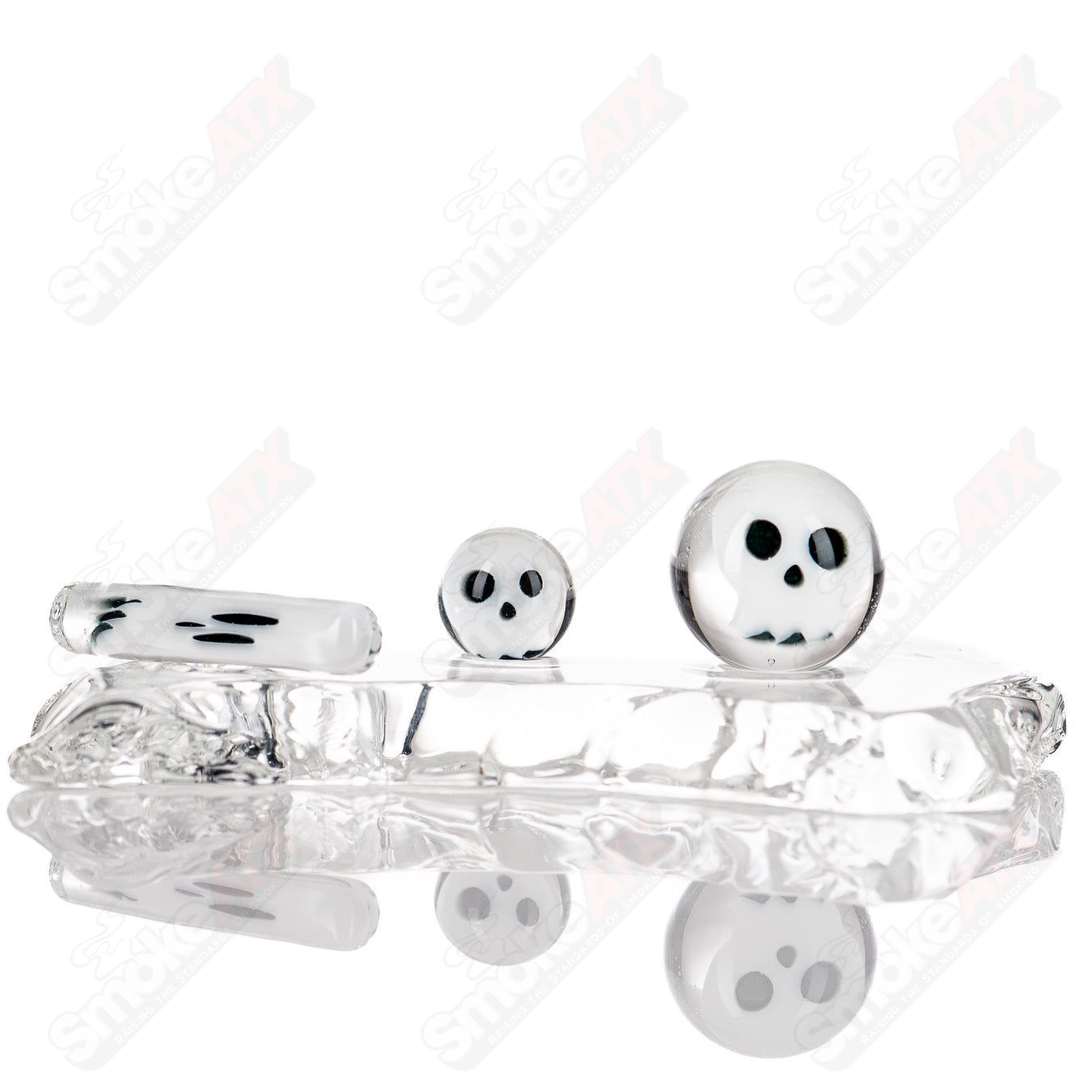 1 Skull and Bones Slurper Set Indo Glass - Smoke ATX