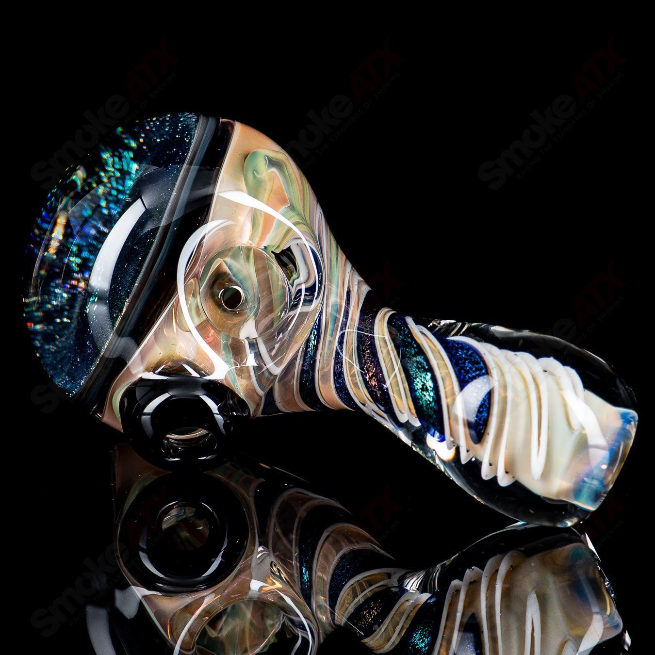 1 Solid Dichro Head Sherlock by Talent Glass - Smoke ATX