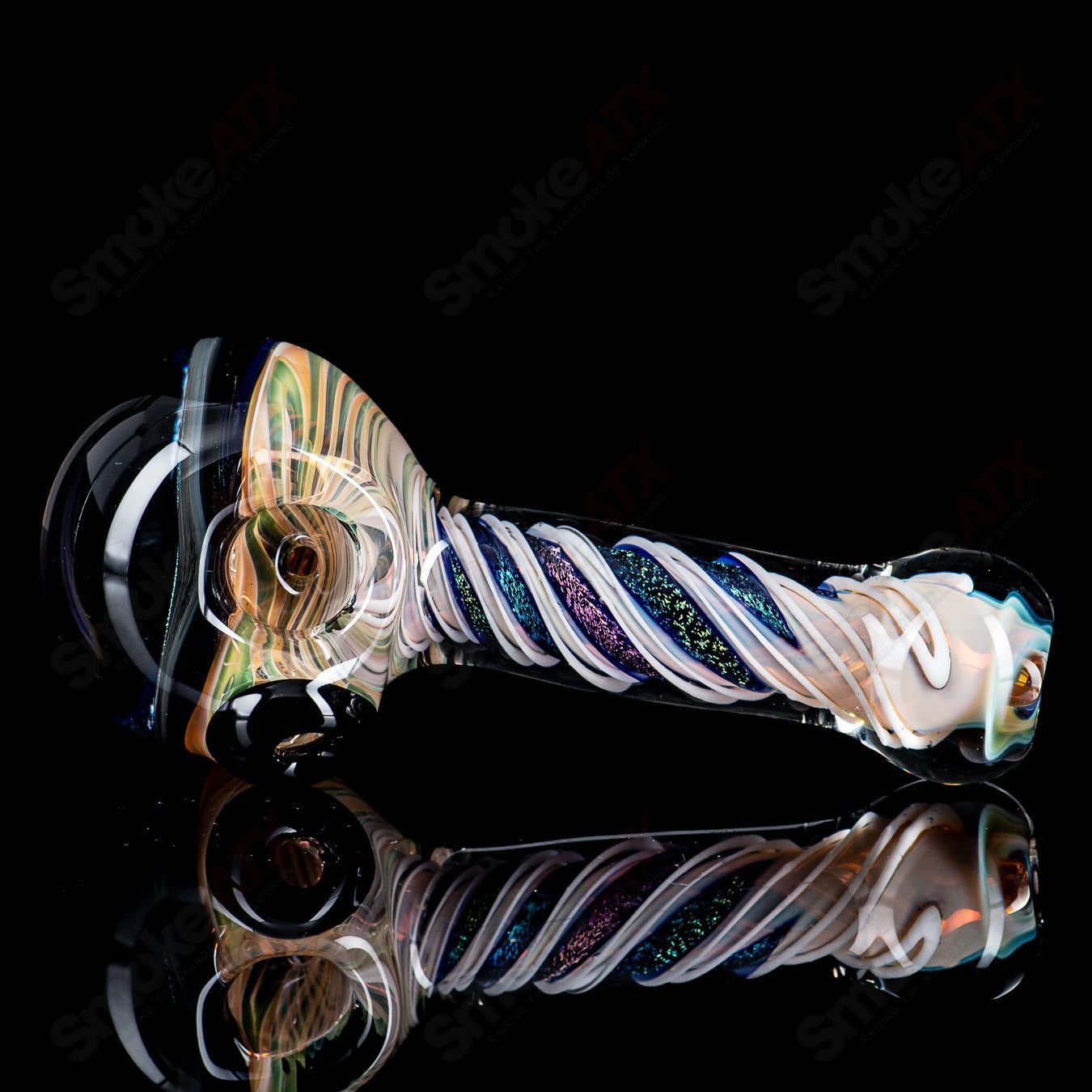 1 Solid Dichro Head Spoon by Talent Glass - Smoke ATX