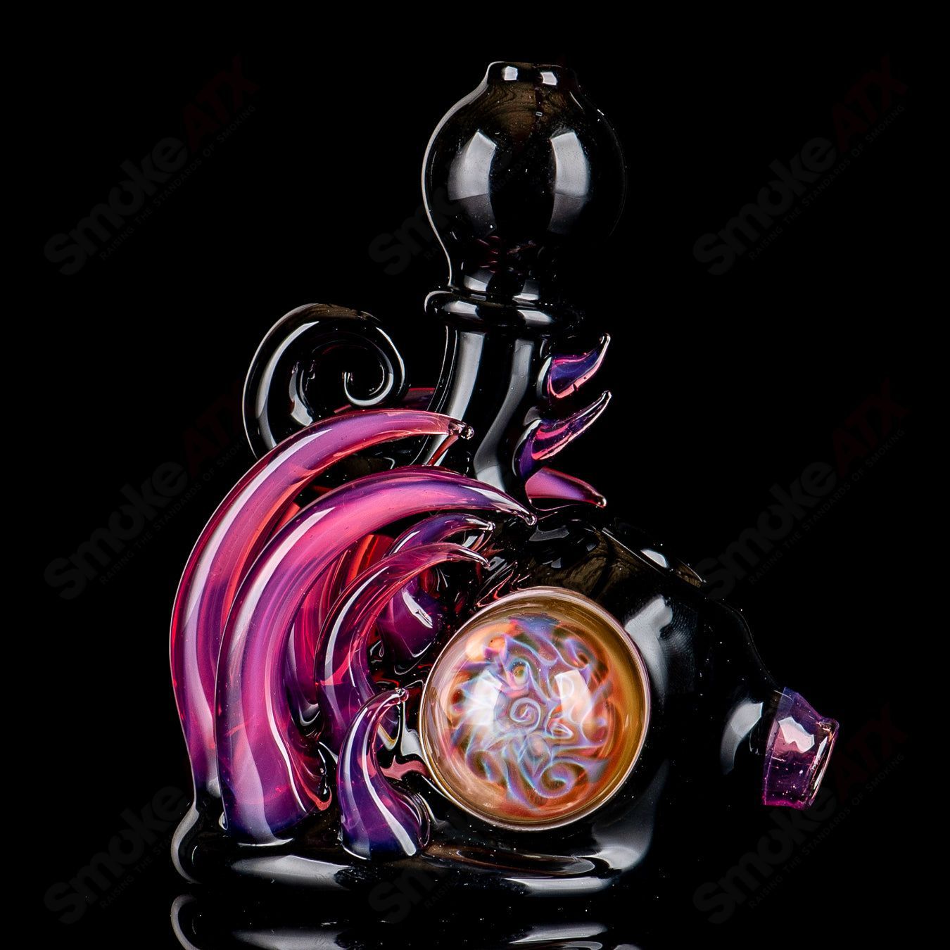 1 Squat Lock Flower Pipe Freeek Glass - Smoke ATX