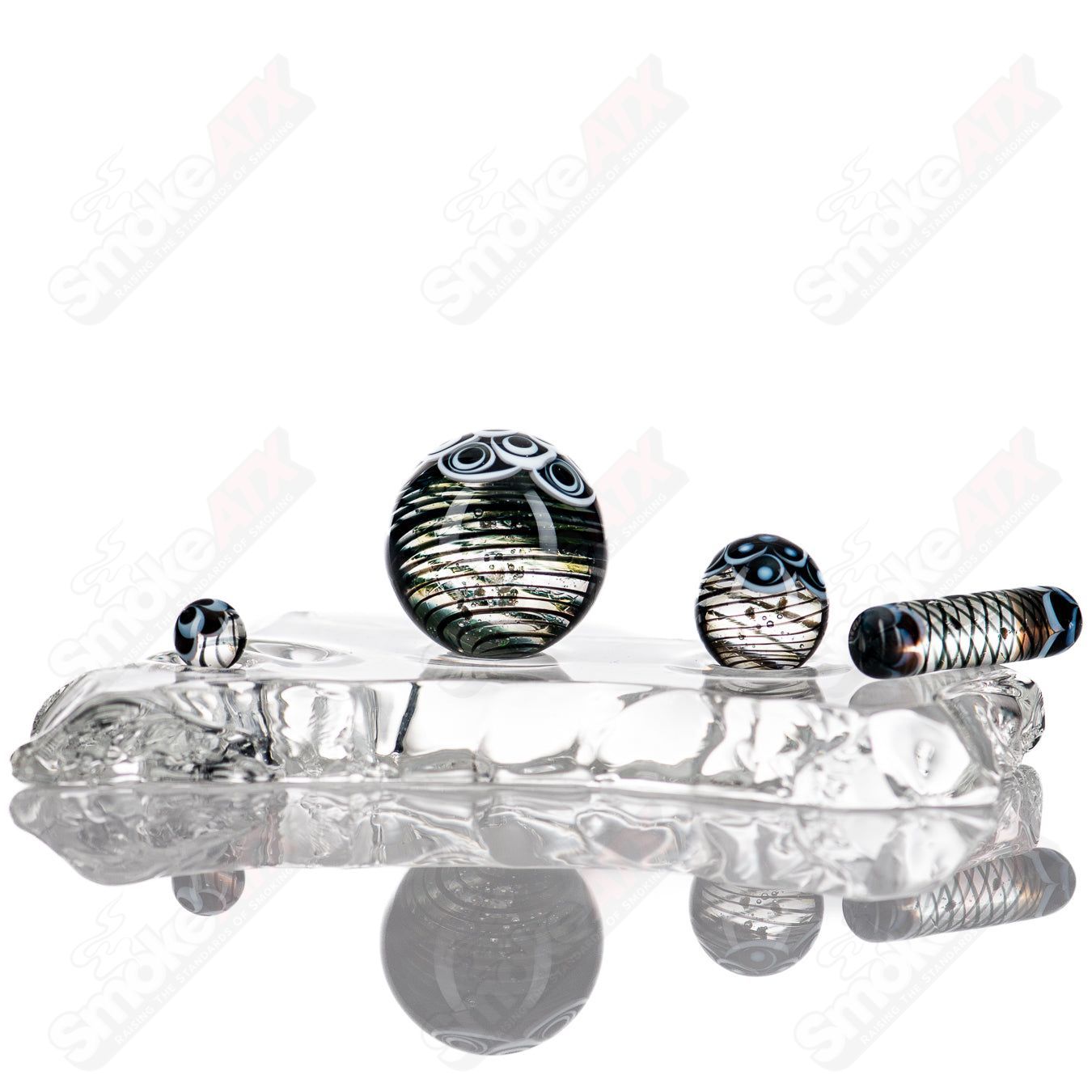 1 UV Dotstack Slurper Set Indo Glass - Smoke ATX