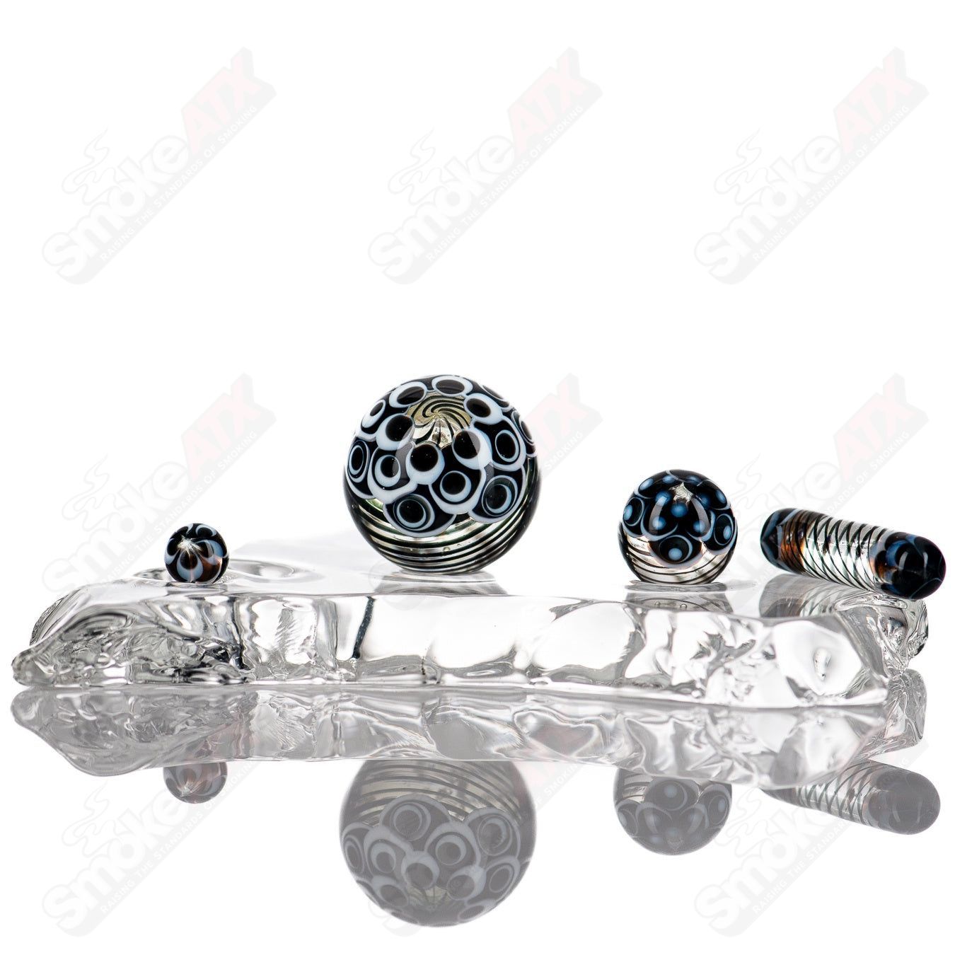 1 UV Dotstack Slurper Set Indo Glass - Smoke ATX
