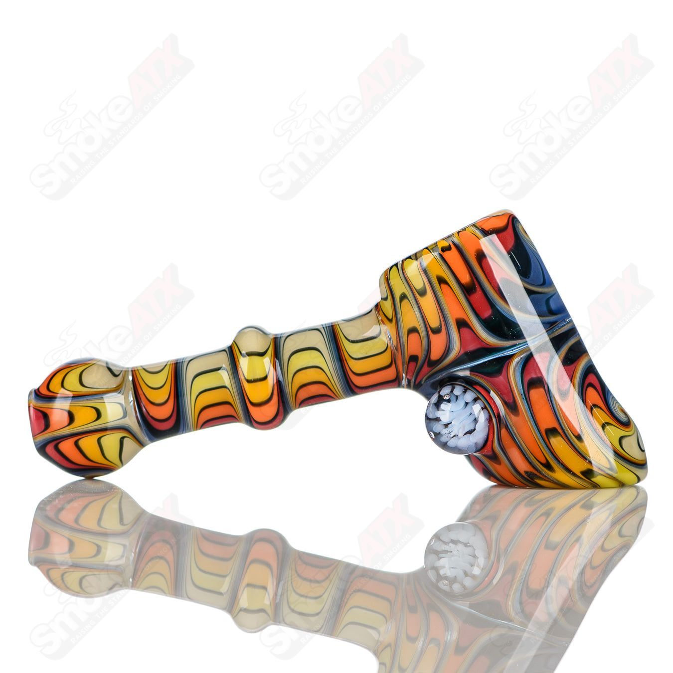 1 Wig Wag Hammer Dry Pipe Katy Wright Glass - Smoke ATX