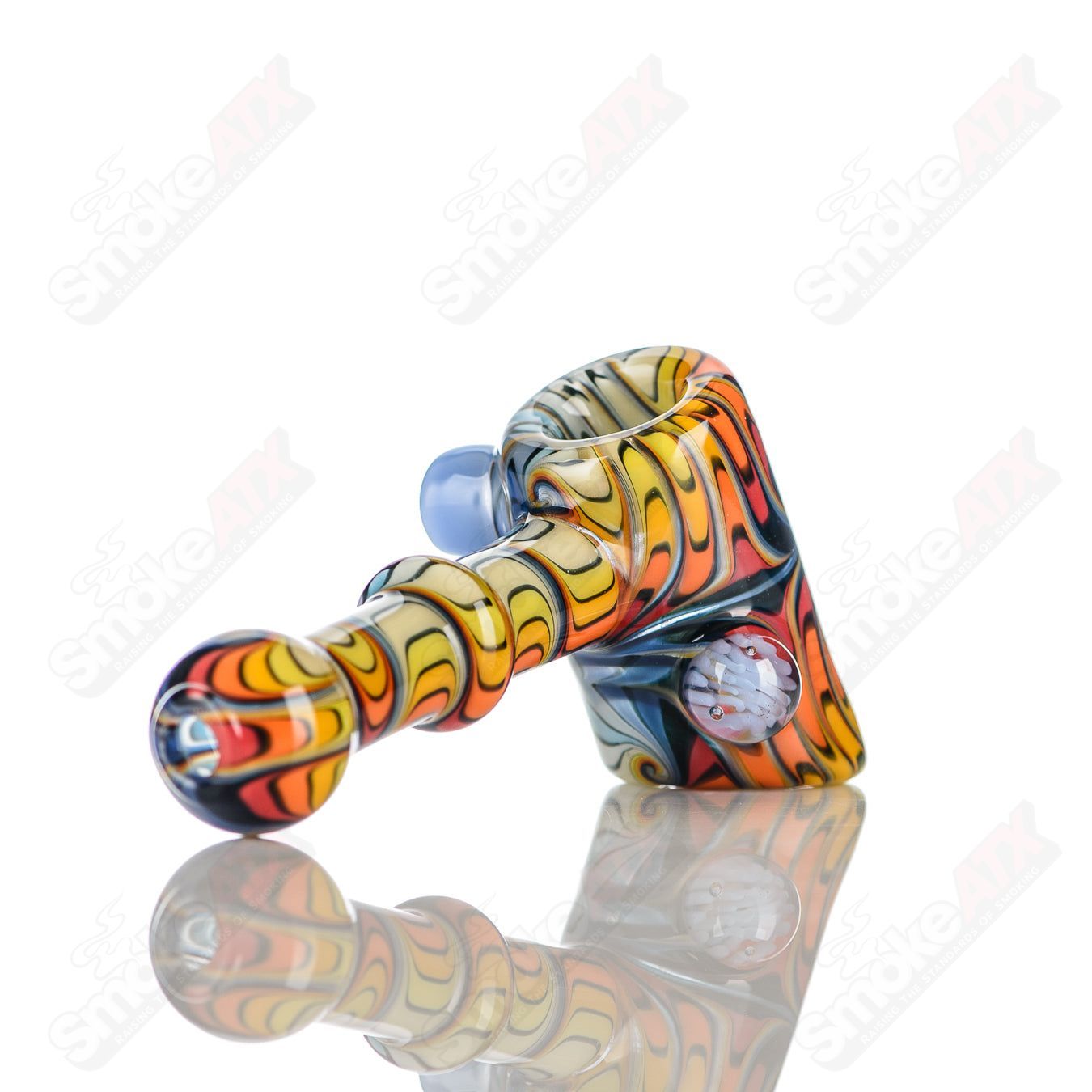 1 Wig Wag Hammer Dry Pipe Katy Wright Glass - Smoke ATX