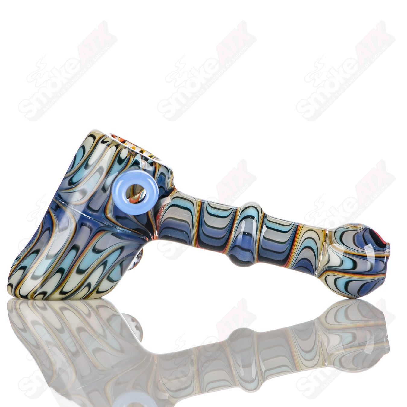 1 Wig Wag Hammer Dry Pipe Katy Wright Glass - Smoke ATX