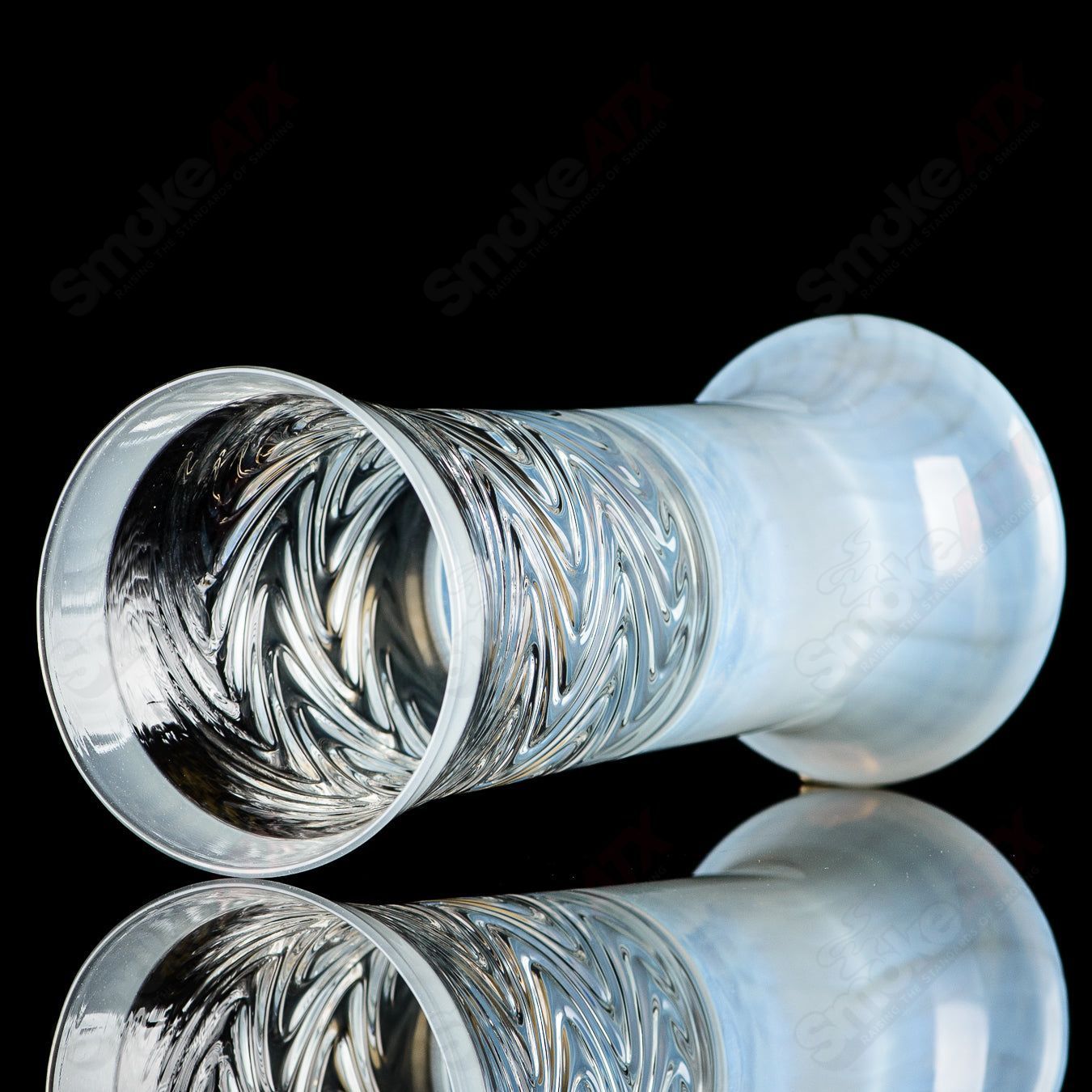 1 Worked Scalloped Pint Cup by GK Melts - Smoke ATX