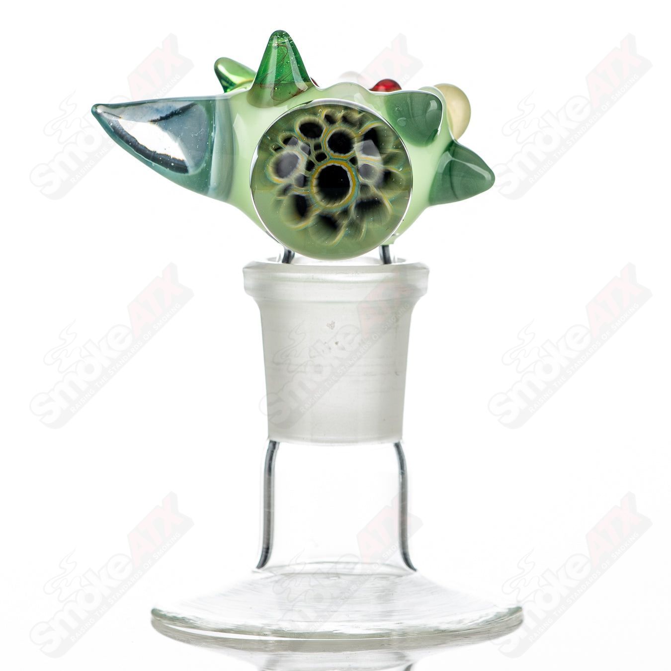 10 19mm Full Color Worked Horn Milli Bowl JMass - Smoke ATX