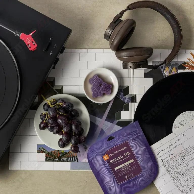 1000mg Grape Max Delta 8 Gummies Hometown Hero - Smoke ATX