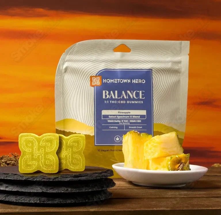 100mg Pineapple Select Spectrum D9 Gummies Hometown Hero - Smoke ATX