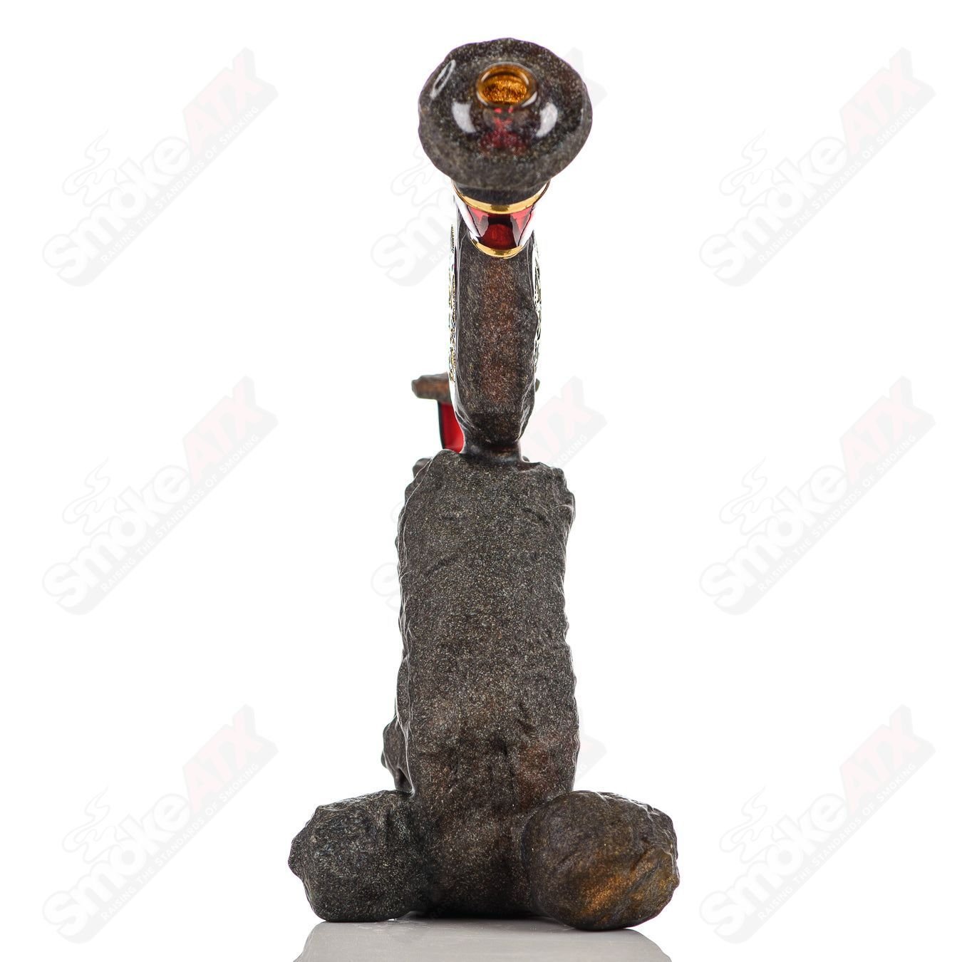 10mm Ancient Anubis Shrine Rig Green T Glass - Smoke ATX