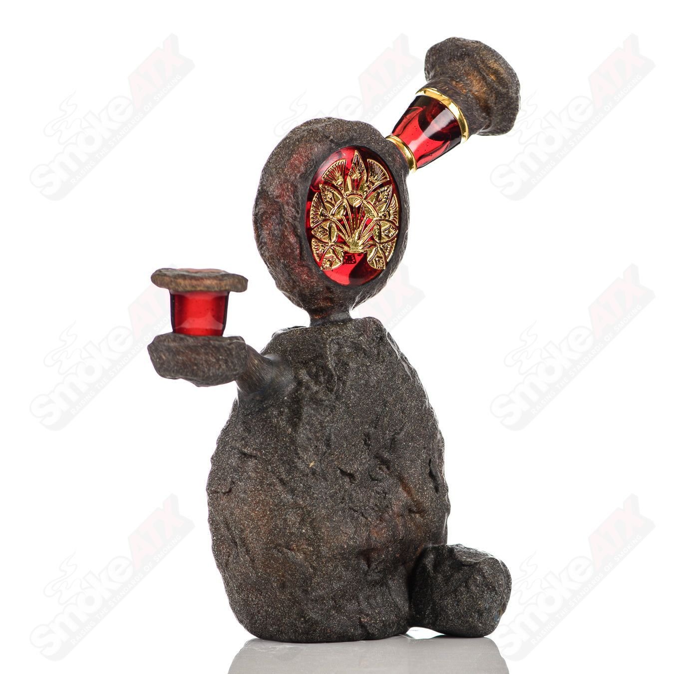 10mm Ancient Anubis Shrine Rig Green T Glass - Smoke ATX