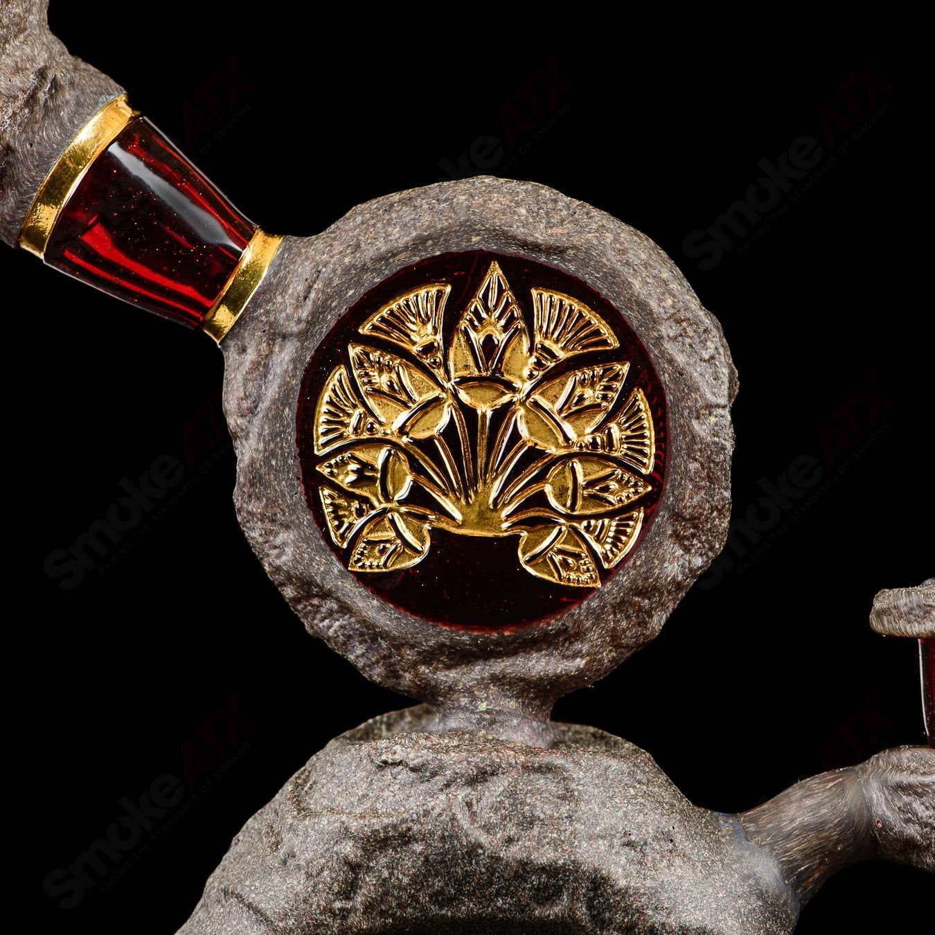 10mm Ancient Anubis Shrine Rig Green T Glass - Smoke ATX