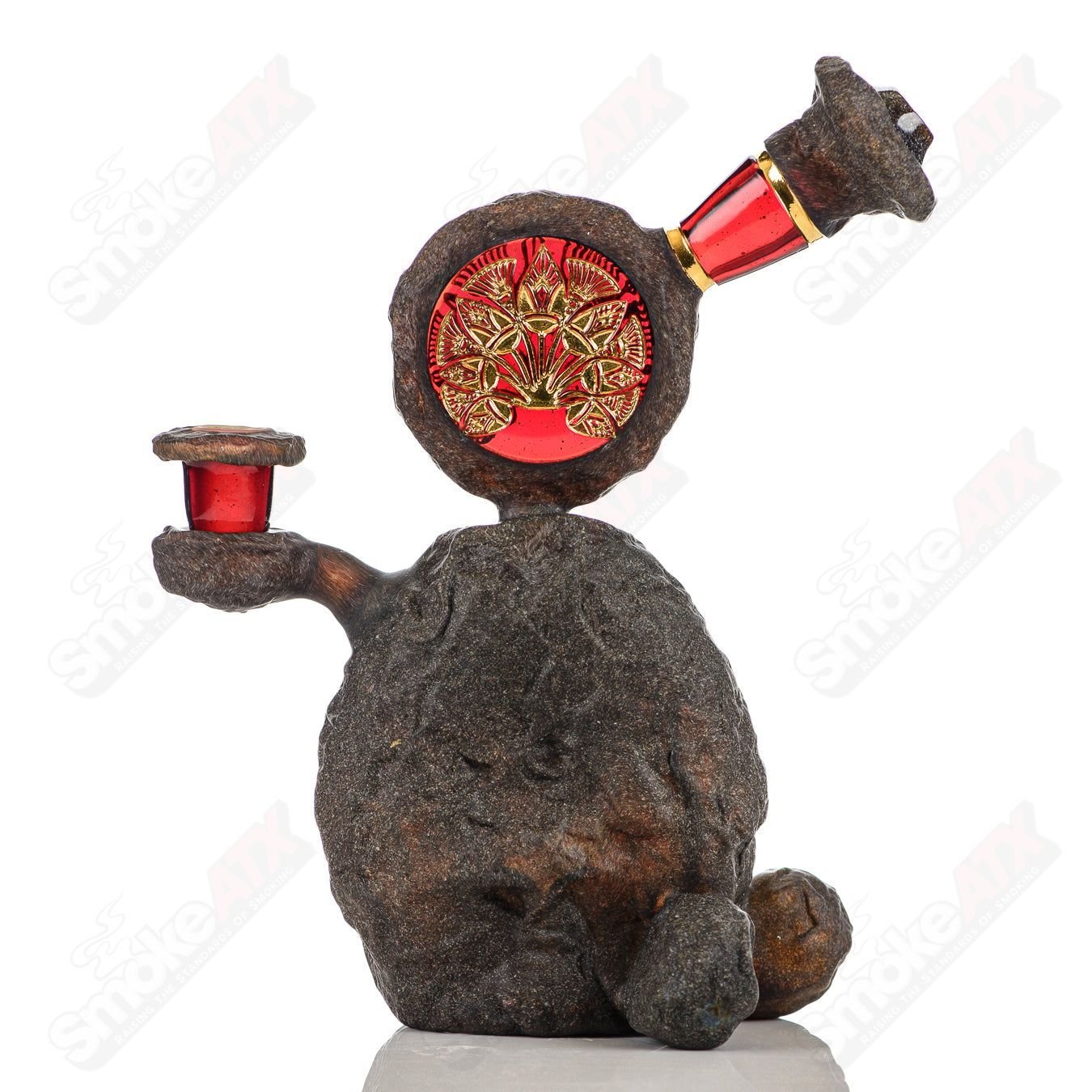 10mm Ancient Anubis Shrine Rig Green T Glass - Smoke ATX