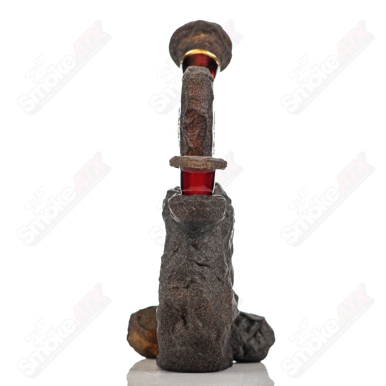 10mm Ancient Anubis Shrine Rig Green T Glass - Smoke ATX