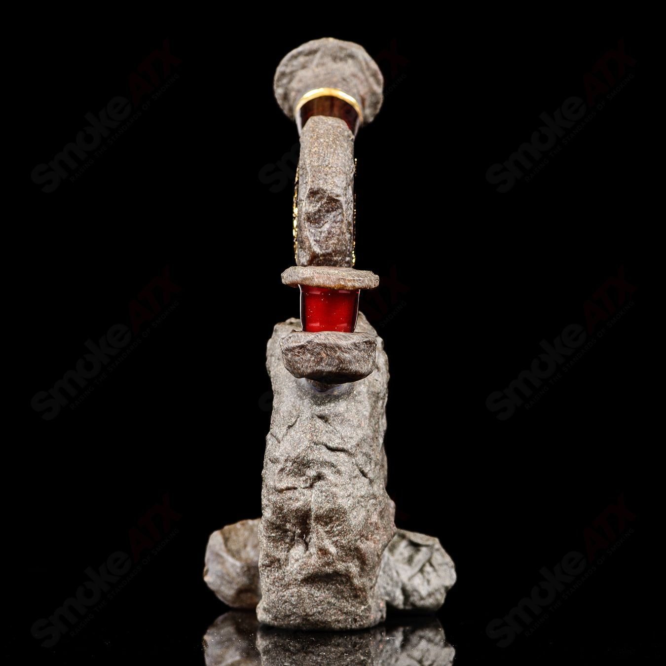 10mm Ancient Anubis Shrine Rig Green T Glass - Smoke ATX