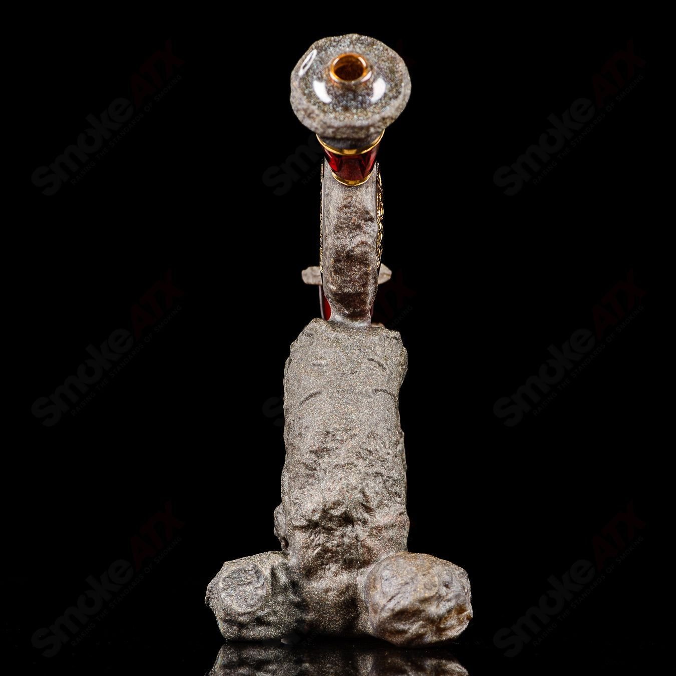 10mm Ancient Anubis Shrine Rig Green T Glass - Smoke ATX