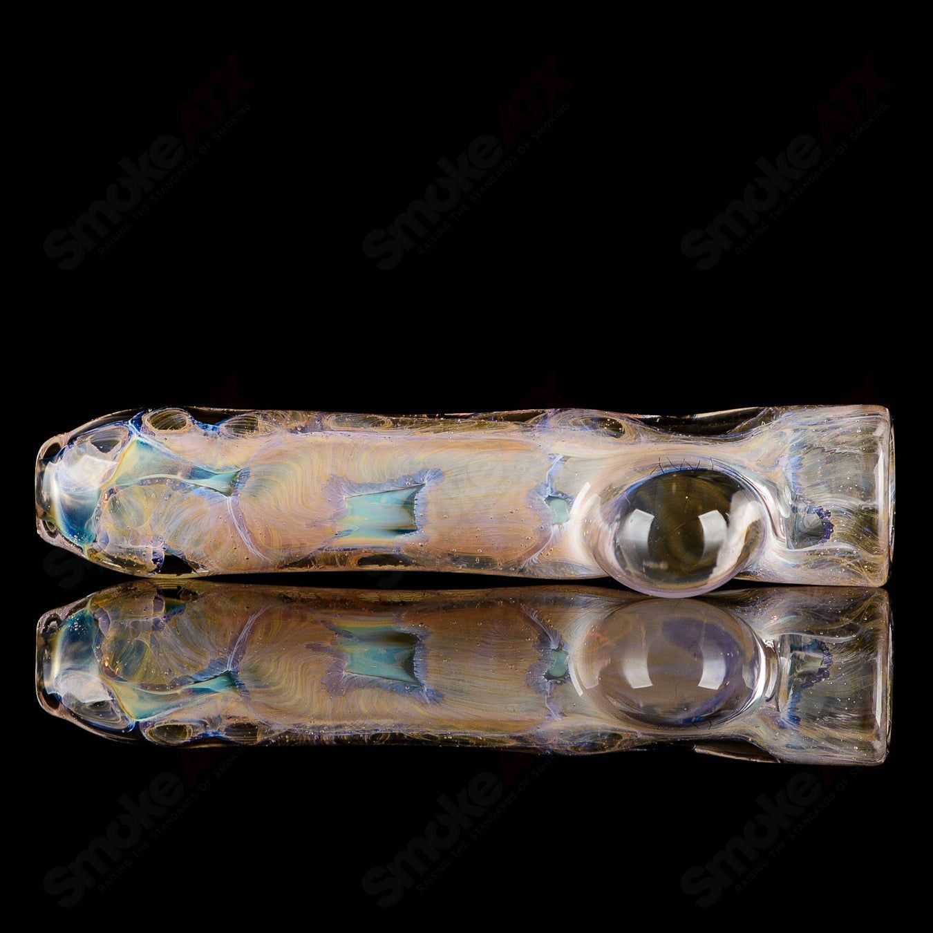 #16 I/O Worked Chillum Signed - JMK Glass - Smoke ATX