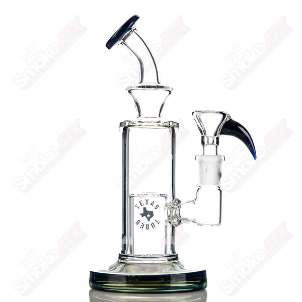 8in 14mm Bubble-Bucket Perc Rig w/ Flower Bowl (Mystery Adventurine) Texas Tubes - Smoke ATX