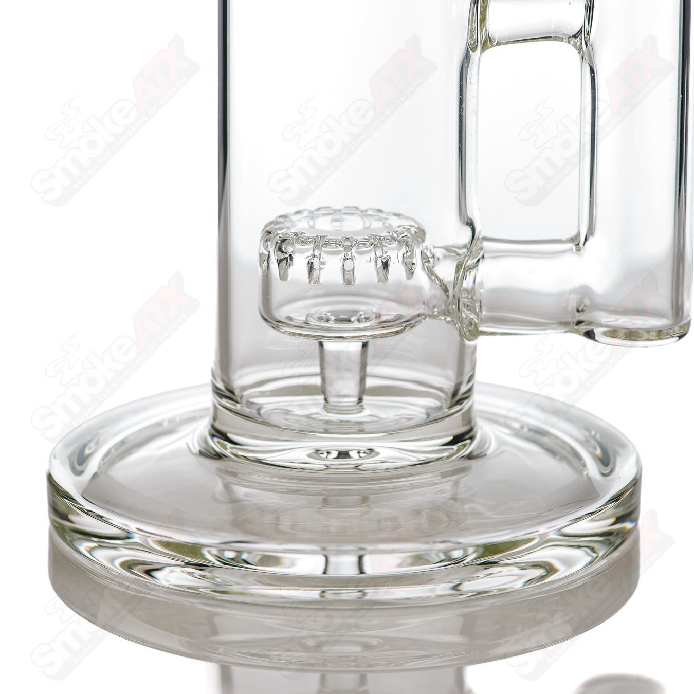 12in Clear Puck Perc Tube SPG - Smoke ATX