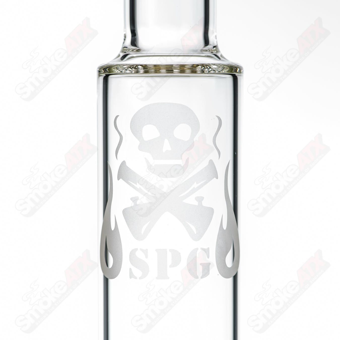 12in Clear Puck Perc Tube SPG - Smoke ATX