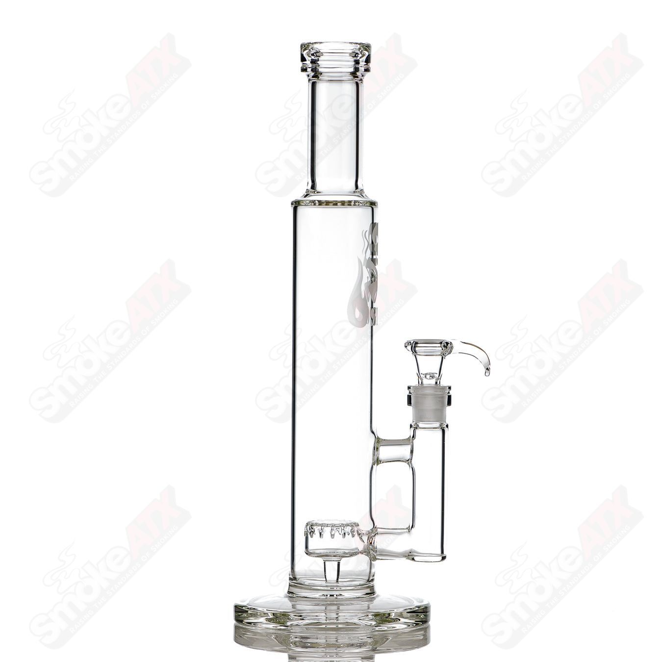12in Clear Puck Perc Tube SPG - Smoke ATX