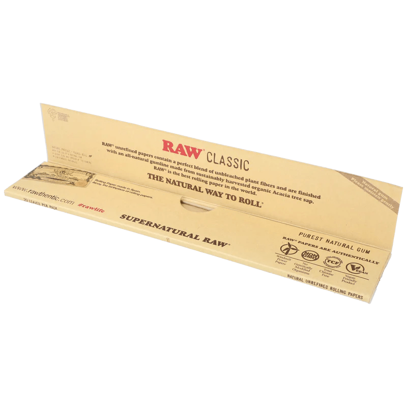 12in Supernatural Classic Rolling Papers RAW - Smoke ATX