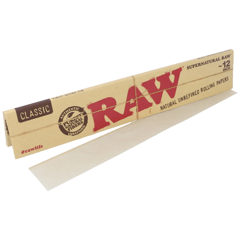 12in Supernatural Classic Rolling Papers RAW - Smoke ATX