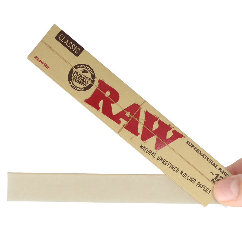 12in Supernatural Classic Rolling Papers RAW - Smoke ATX