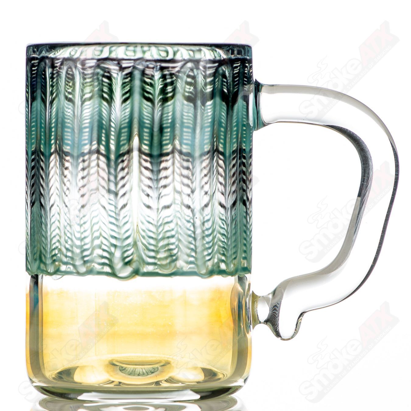 Teal/Black Wrap N Rake Mug Ed Wolfe Glass - Smoke ATX