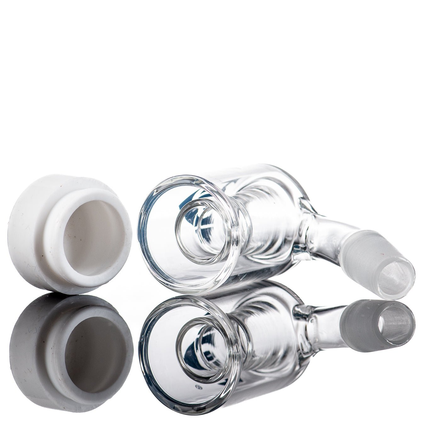 14/45 Mini Silicone Bottom Dry Catcher Diamond Glass - Smoke ATX