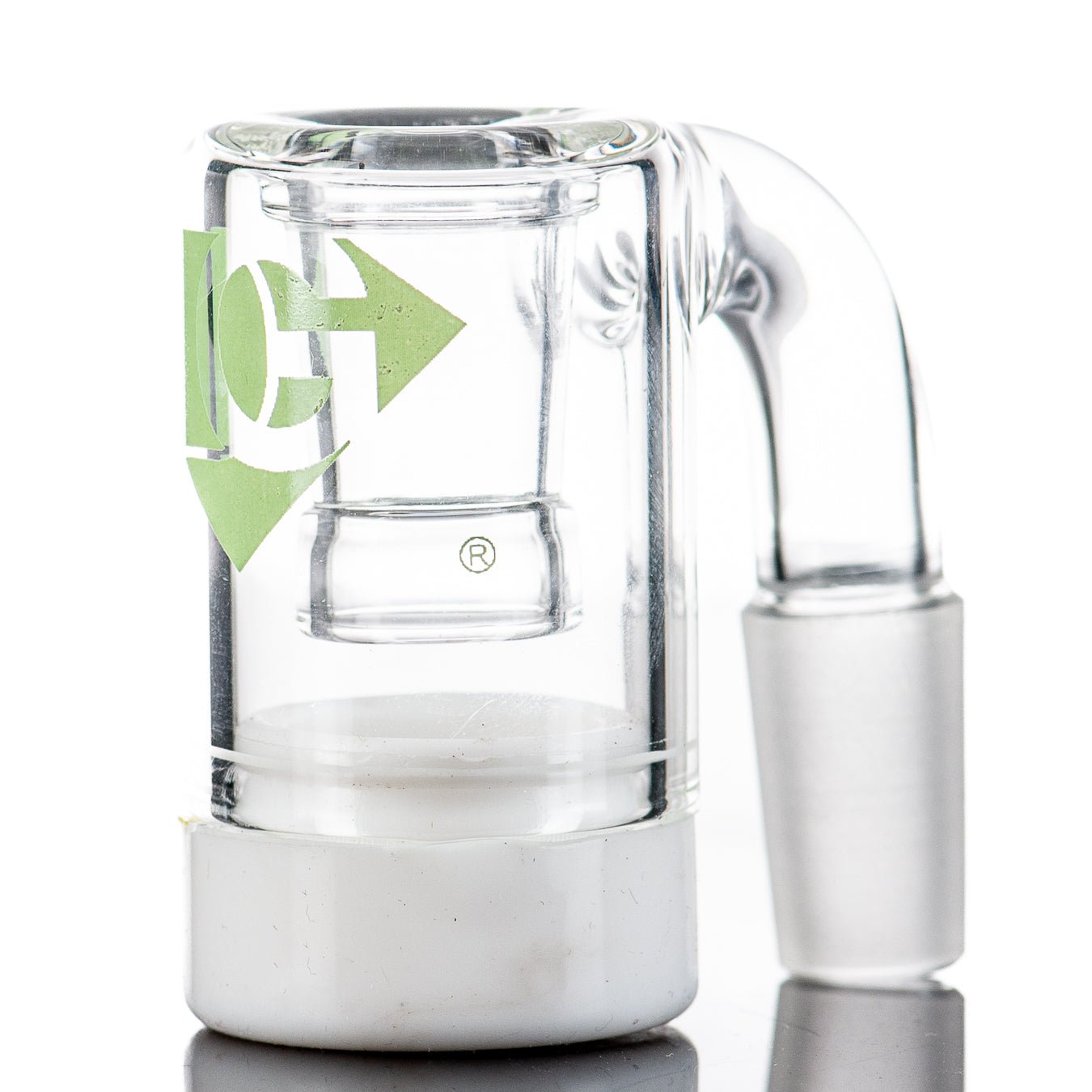 14/90 Mini Silicone Bottom Dry Catcher Diamond Glass - Smoke ATX