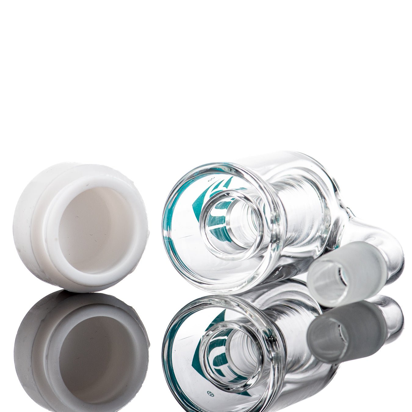 14/90 Mini Silicone Bottom Dry Catcher Diamond Glass - Smoke ATX