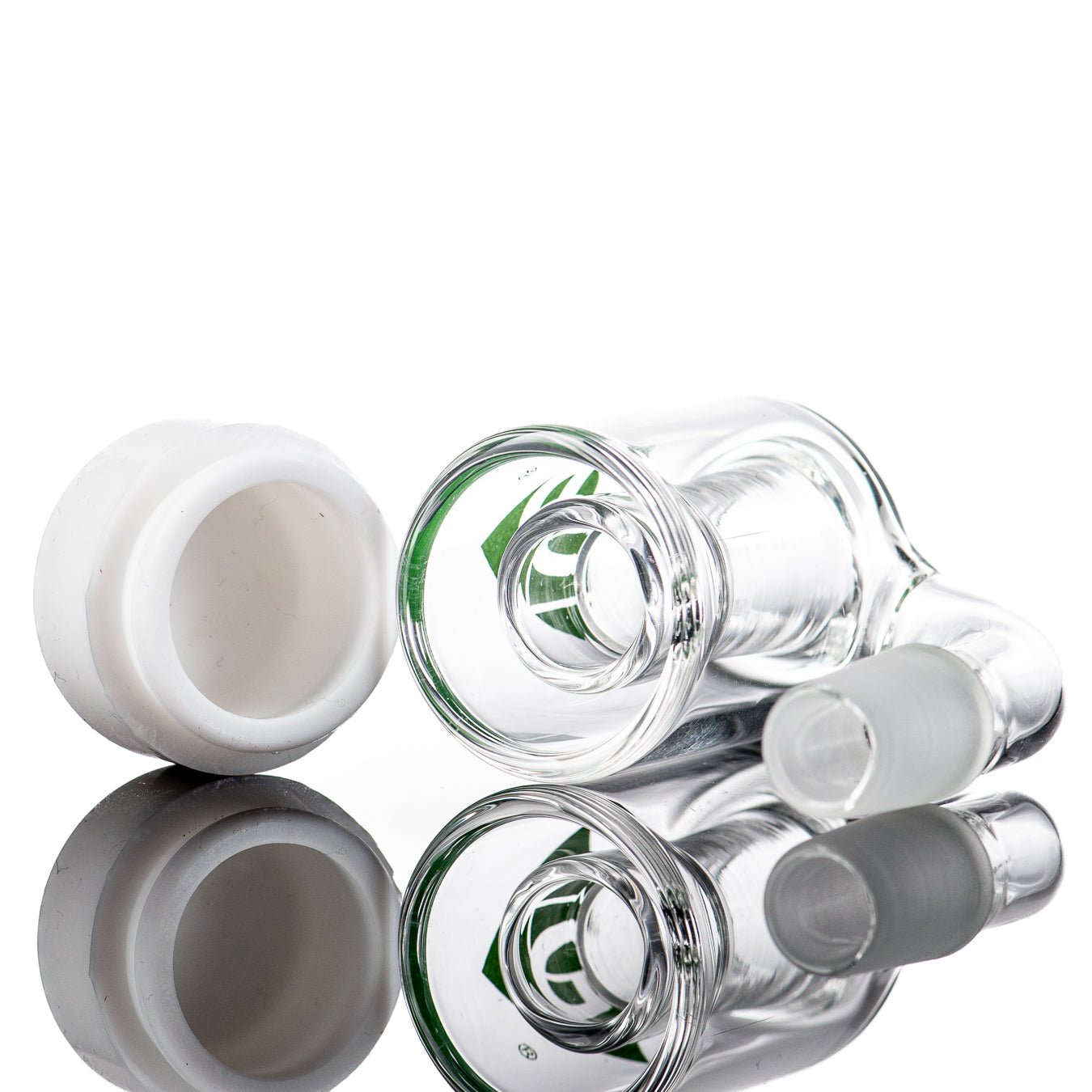 14/90 Mini Silicone Bottom Dry Catcher Diamond Glass - Smoke ATX