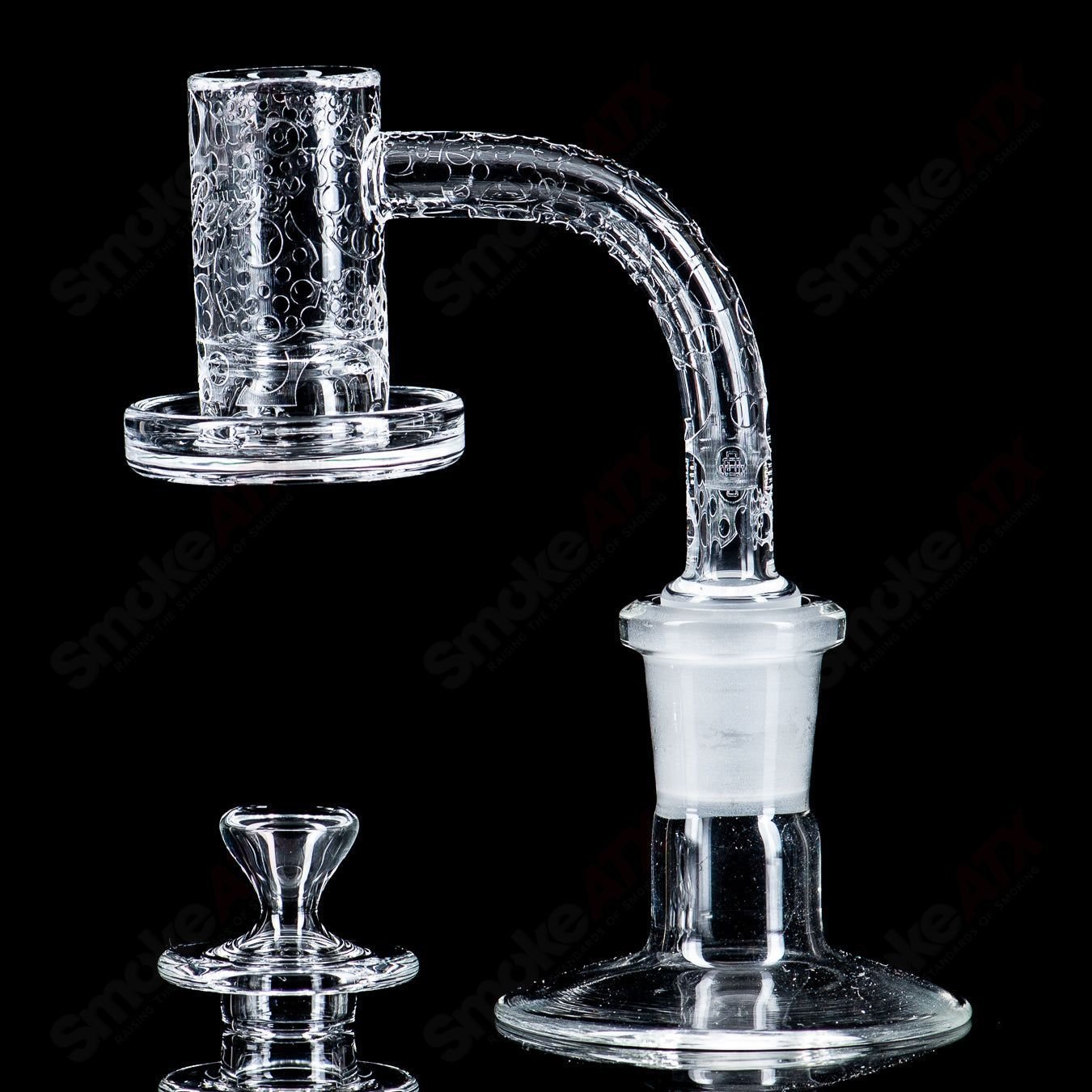 14/90 Quave Club Banger with Cap (Top Shelf) by Quave X Swiss Perc - Smoke ATX