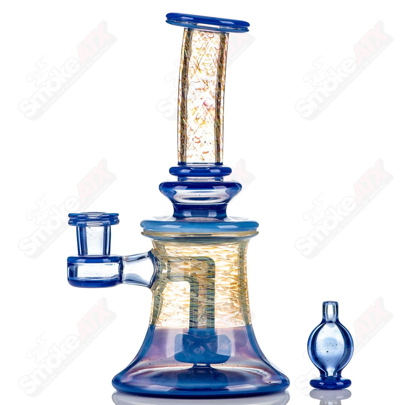 14mm Banger Hanger w Bubble Cap Sonic Seth Jones - Smoke ATX