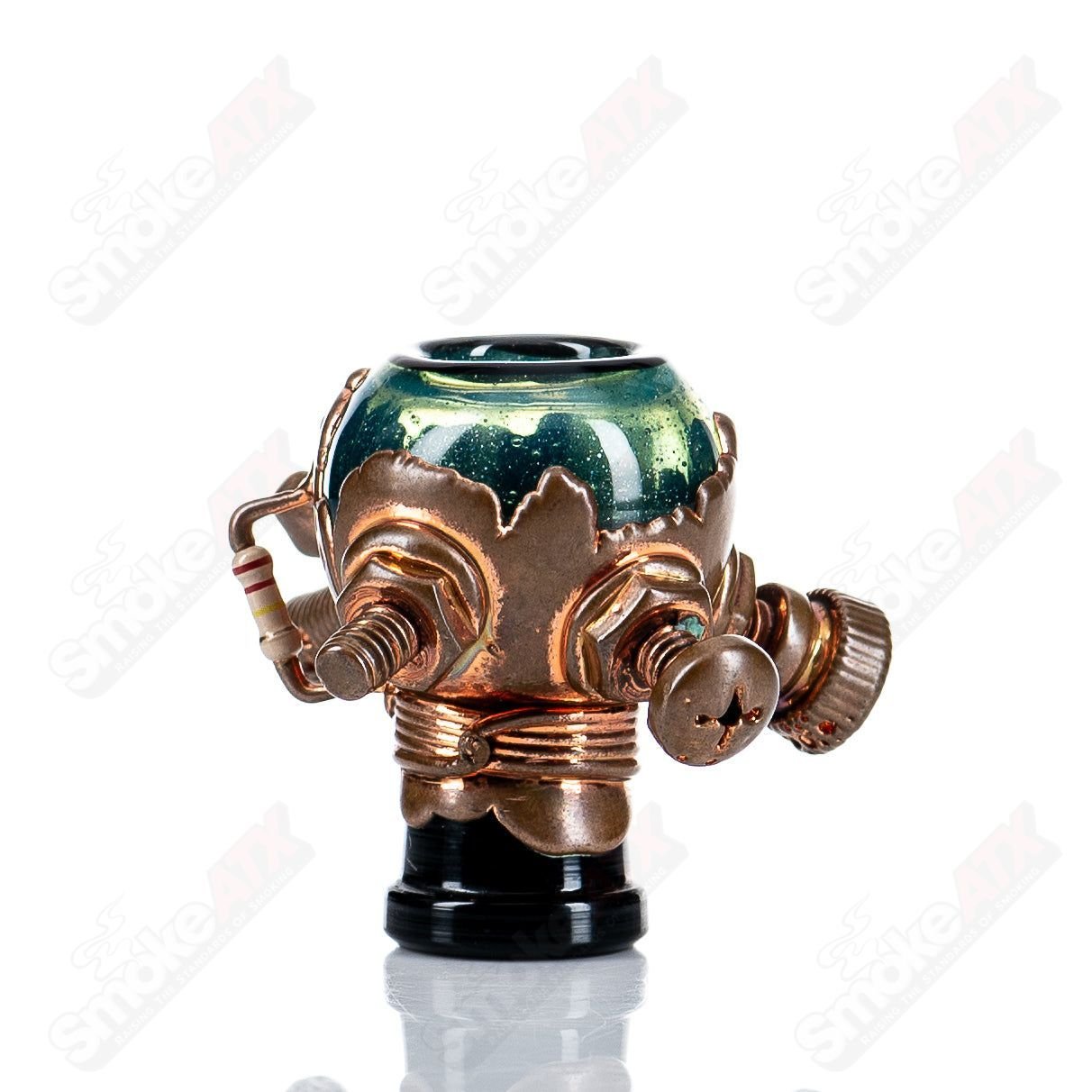 14mm Blue Stardust Electroformed Dome by Snic Glass - Smoke ATX