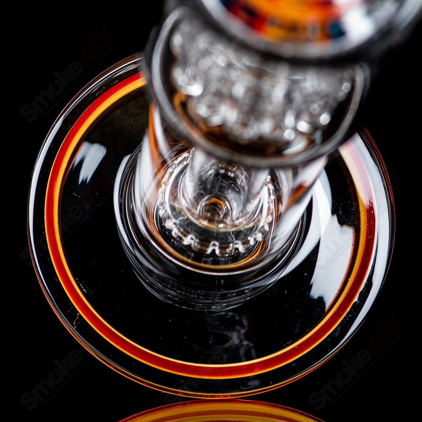 14mm Circ to 13 Arm Perc w Reversal Sections by Toro Glass - Smoke ATX