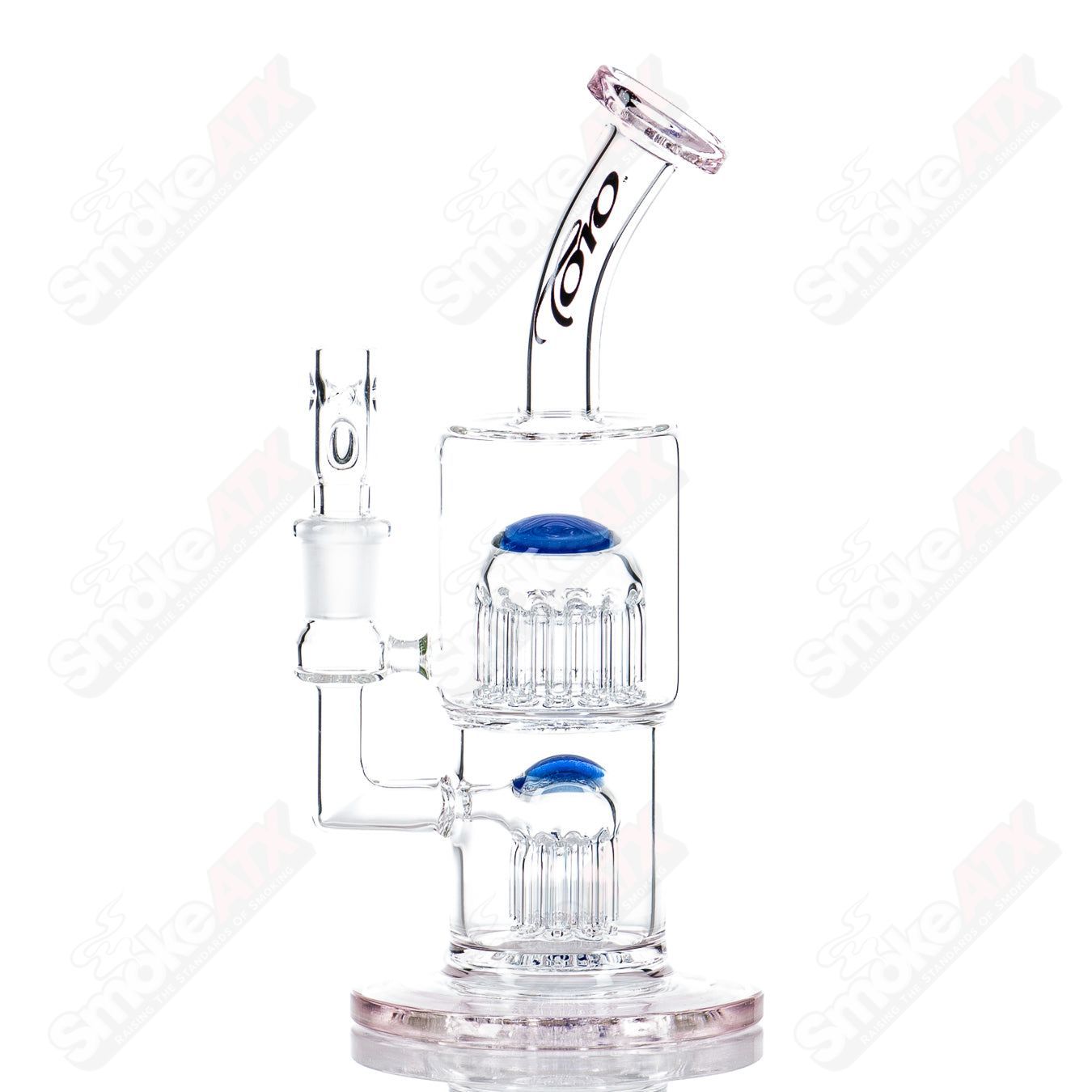 14mm Double Macro XL with Color Accents by Toro Glass - Smoke ATX