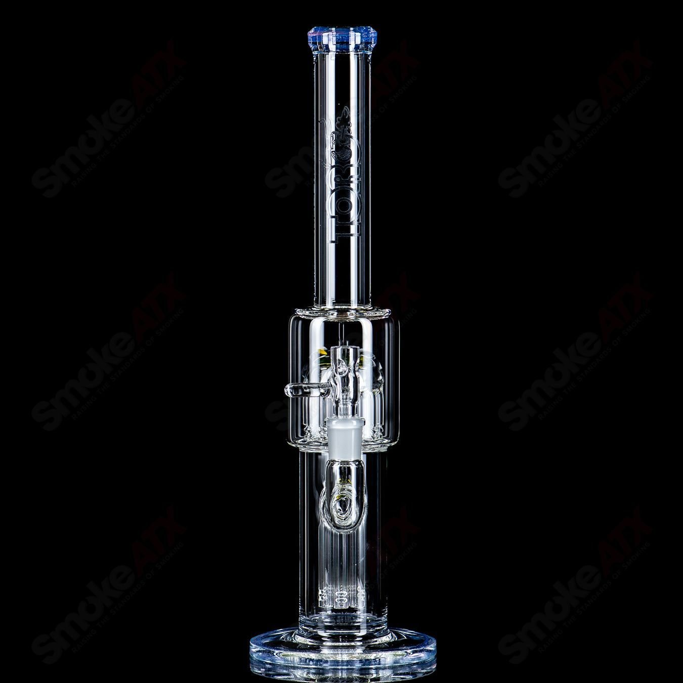 14mm Mini 7/13 Arm Perc w Color Cap Toro Glass - Smoke ATX