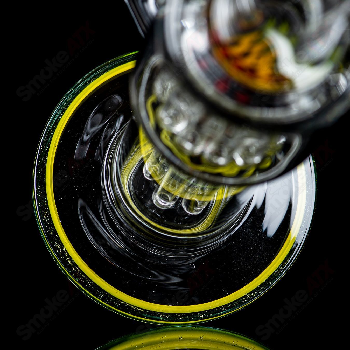 14mm Mini 7/13 Arm Perc with Reversal Sections by Toro Glass - Smoke ATX