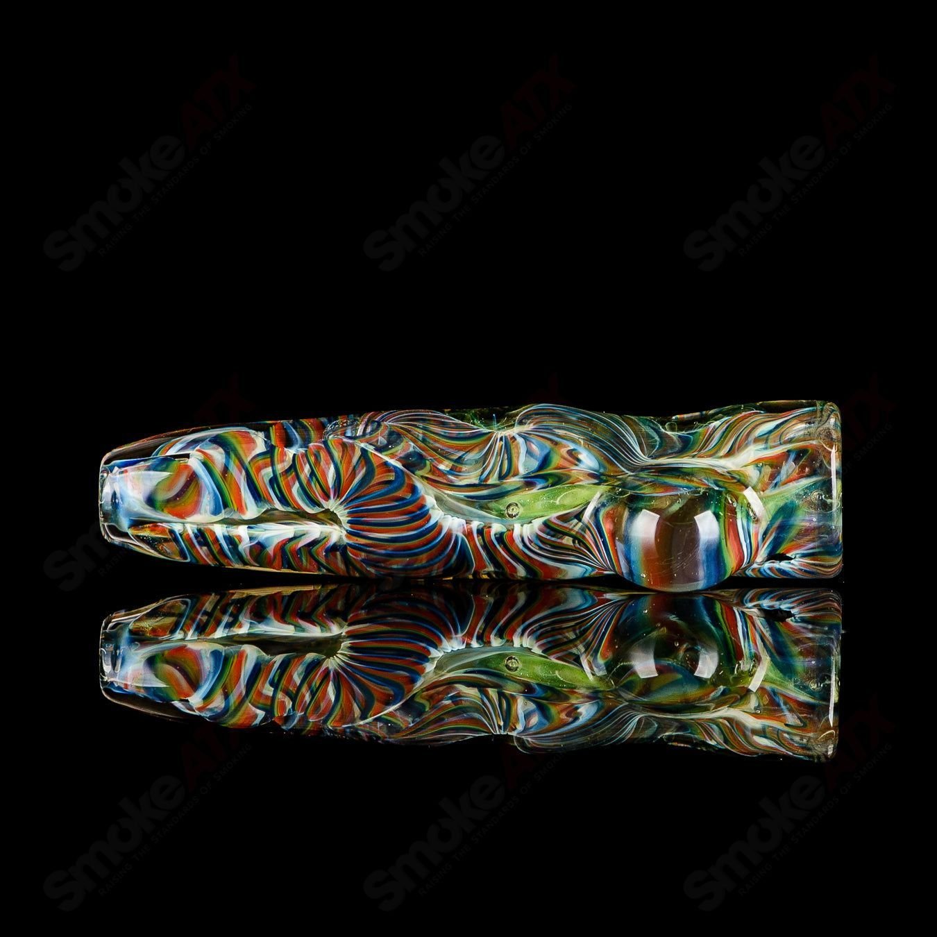 15 I/O Worked Chillum Signed - JMK Glass - Smoke ATX