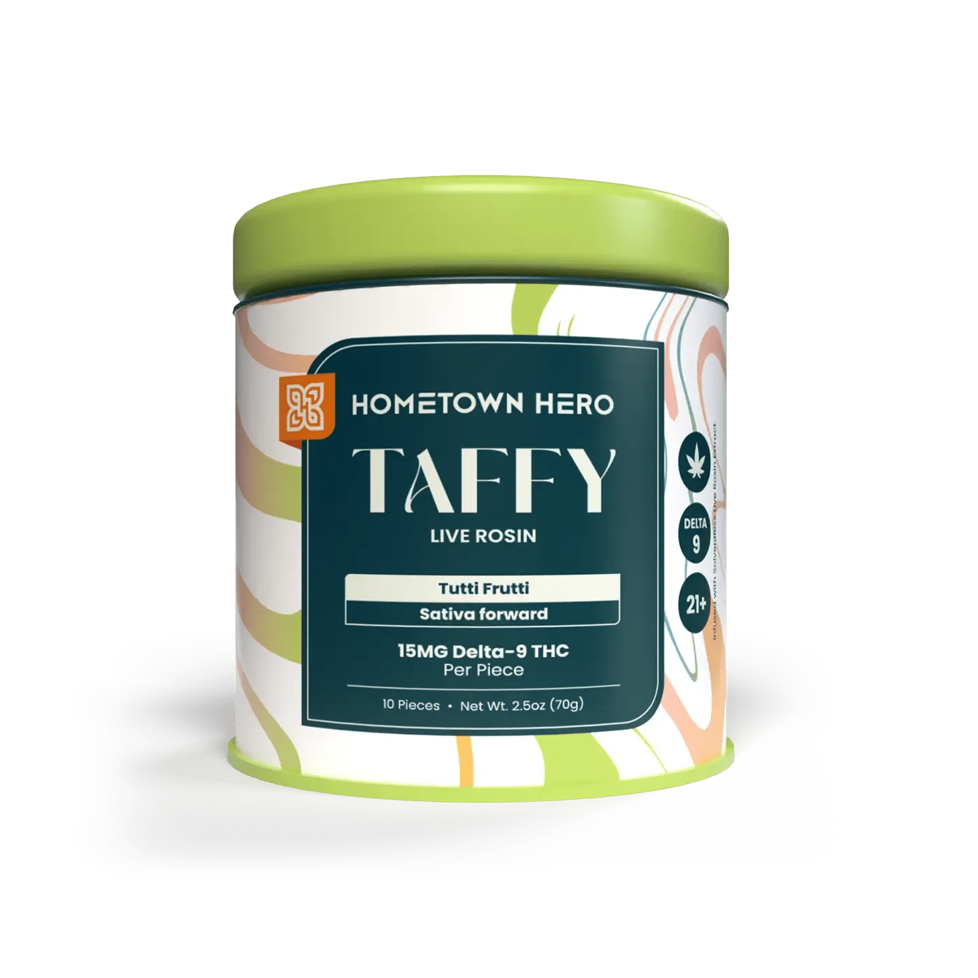 150mg Tutti Frutti Delta - 9 Live Rosin Taffy Hometown Hero - Smoke ATX