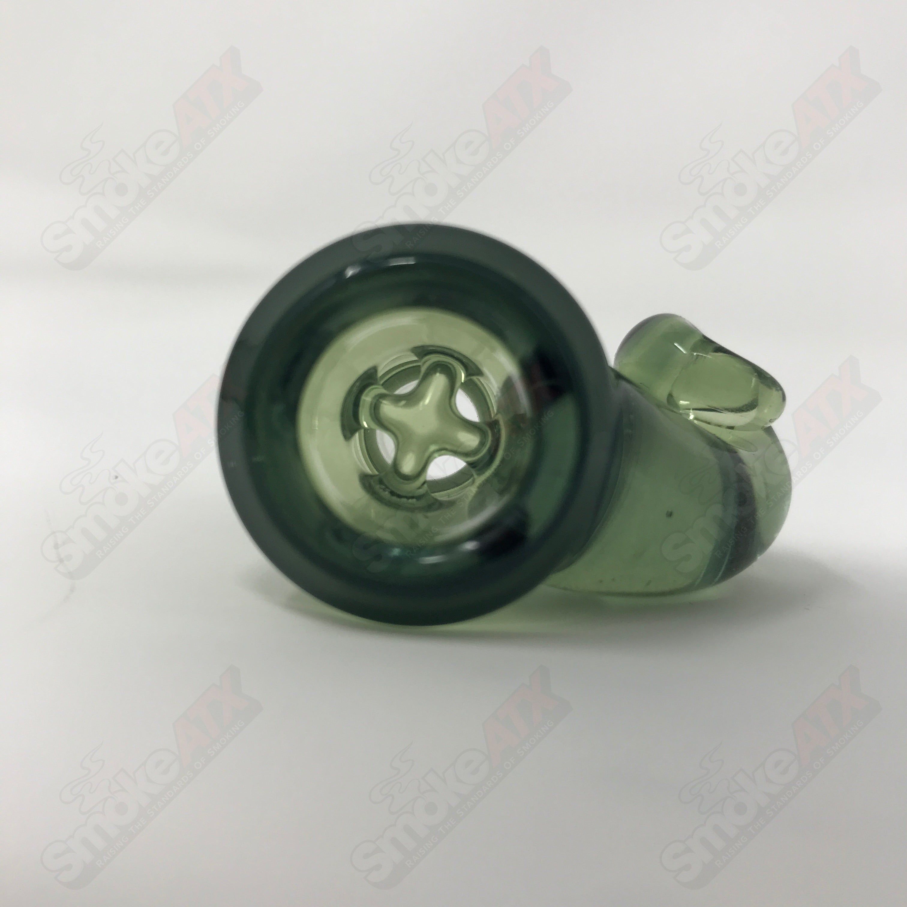 UV CFL Iced Potion Black T Glass 18mm Fully Worked Slide - Smoke ATX