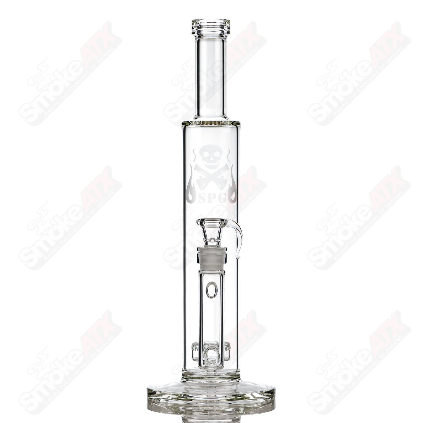 15in Clear Puck Perc Tube SPG - Smoke ATX