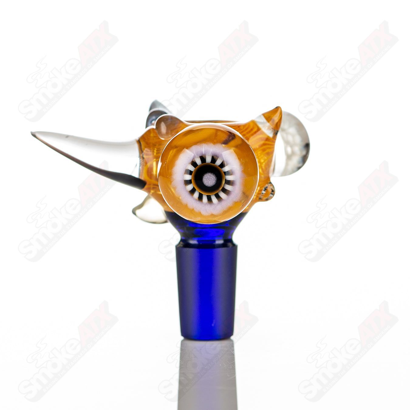 16 14mm Full Color Worked Horn Milli Bowl JMass - Smoke ATX