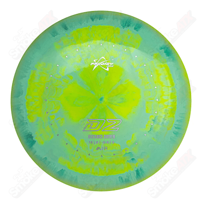 160 - 164g Green/Blue D2 Distance Driver Disc - AIR Spectrum Plastic Prodigy Disc - Smoke ATX