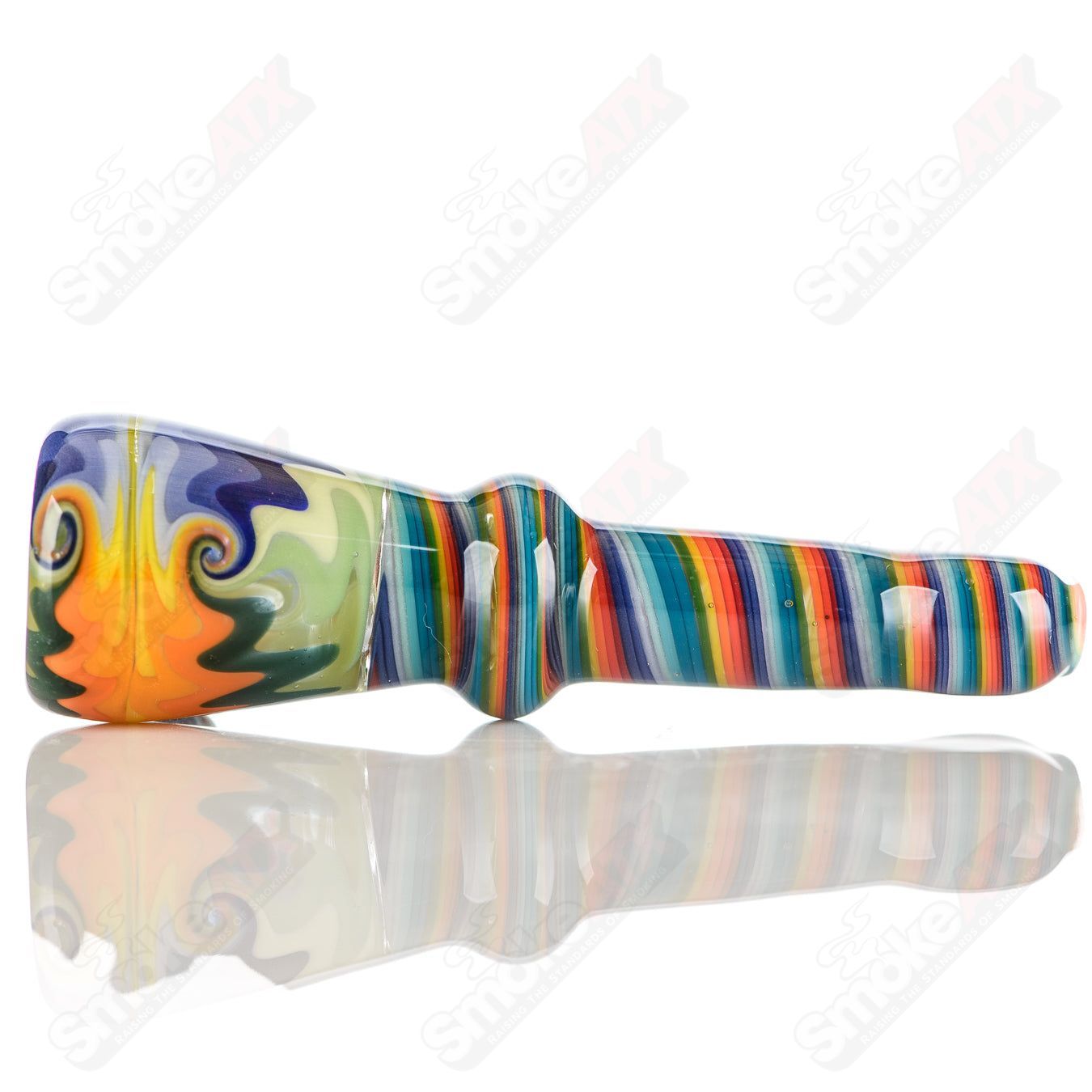 #16 Wig Wag Chillum Katy Wright Glass - Smoke ATX