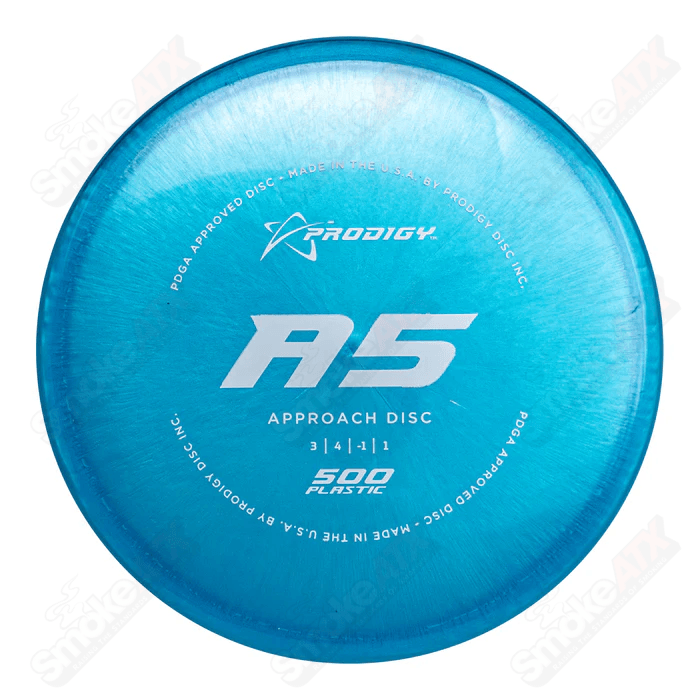 170 - 177g A5 Light Blue Approach Disc - 500 Plastic Prodigy Disc - Smoke ATX