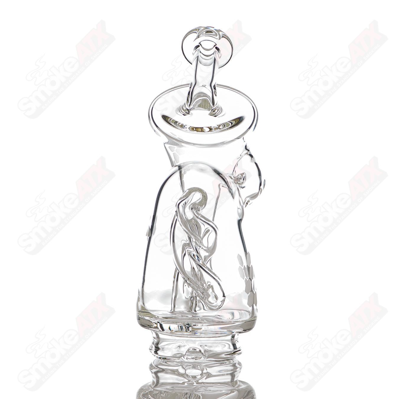 Honeycomb Recyler Top for Peak Pro by Knuckles Glass - Smoke ATX